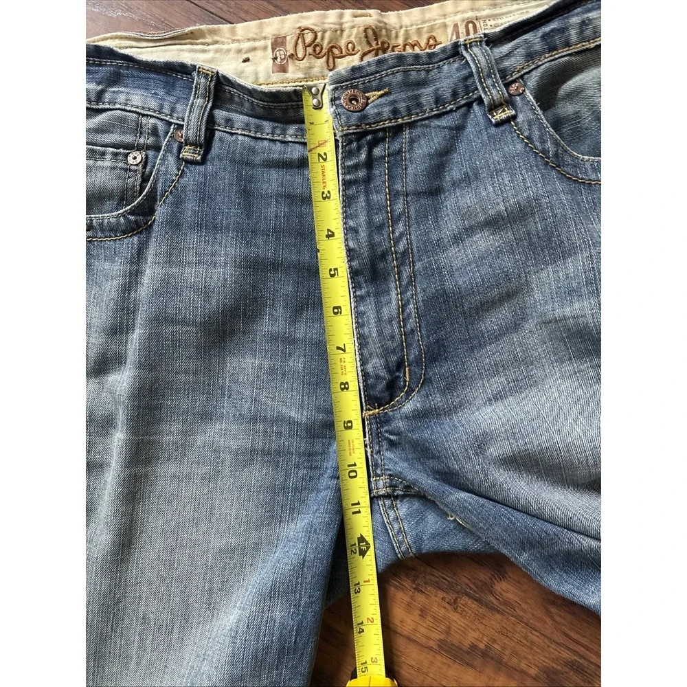 Men's Pepe Jeans London Comfort relaxed straight leg blue jeans size 40x30